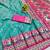 Blue zari woven banarasi silk blend saree with blouse piece