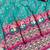 Blue zari woven banarasi silk blend saree with blouse piece