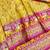 Gold zari woven banarasi silk blend saree with blouse piece