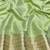 Pista zari woven paithani silk blend saree with blouse piece