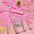 Pink zari woven paithani silk blend saree with blouse piece
