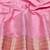 Pink zari woven paithani silk blend saree with blouse piece