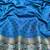 Light blue zari woven banarasi silk blend saree with blouse piece