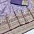 Light purple zari woven banarasi silk blend saree with blouse piece