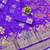Purple zari woven paithani silk blend saree with blouse piece