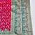 Rani pink zari woven banarasi silk blend saree with blouse piece