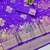 Purple zari woven paithani silk blend saree with blouse piece