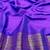 Purple zari woven paithani silk blend saree with blouse piece