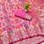 Pinkzari woven patola silk blend saree with blouse piece