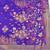 Purple zari woven paithani silk blend saree with blouse piece