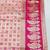 Pink zari woven banarasi silk blend saree with blouse piece
