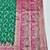 Green zari woven banarasi silk blend saree with blouse piece