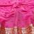 Pink zari woven banarasi silk blend saree with blouse piece