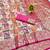 Cream zari woven patola silk blend saree with blouse piece