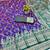 Purple zari woven banarasi silk blend saree with blouse piece