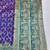 Purple zari woven banarasi silk blend saree with blouse piece