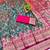 Tael green zari woven banarasi silk blend saree with blouse piece