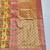 Gold zari woven patola silk blend traditional saree with blouse piece