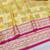Yellow zari woven banarasi silk blend saree with blouse piece