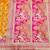 Mustard zari woven banarasi silk blend saree with blouse piece
