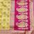 Yellow zari woven banarasi silk blend saree with blouse piece