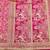 Pink zari woven banarasi silk blend saree with blouse piece