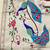 Cream zari woven paithani organza silk blend traditional saree with blouse piece
