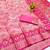 Pink zari woven banarasi silk blend saree with blouse piece