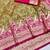 Mehendi zari woven banarasi silk blend saree with blouse piece