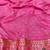Pink zari woven banarasi silk blend saree with blouse piece
