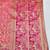 Peach zari woven banarasi silk blend saree with blouse piece