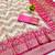 Cream zari woven banarasi silk blend saree with blouse piece