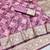 Magenta zari woven banarasi silk blend saree with blouse piece