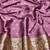 Magenta zari woven banarasi silk blend saree with blouse piece