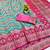 Blue zari woven banarasi silk blend saree with blouse piece