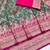 Sea green zari woven banarasi silk blend saree with blouse piece