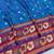 Blue zari woven banarasi silk blend traditional saree with blouse piece