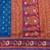 Blue zari woven banarasi silk blend traditional saree with blouse piece
