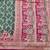 Sea green zari woven banarasi silk blend saree with blouse piece