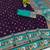 Purple zari woven banarasi silk blend traditional saree with blouse piece