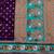 Purple zari woven banarasi silk blend traditional saree with blouse piece