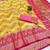 Gold zari woven banarasi silk blend saree with blouse piece