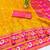 Gold zari woven banarasi silk blend traditional saree with blouse piece