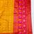 Gold zari woven banarasi silk blend traditional saree with blouse piece