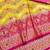 Gold zari woven banarasi silk blend saree with blouse piece