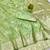 Green zari woven banarasi silk blend saree with blouse piece