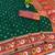 Green zari woven banarasi silk blend traditional saree with blouse piece