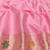 Pink zari woven banarasi silk blend saree with blouse piece
