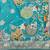 Light blue zari woven banarasi silk blend saree with blouse piece