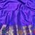 Purple zari woven banarasi silk blend saree with blouse piece